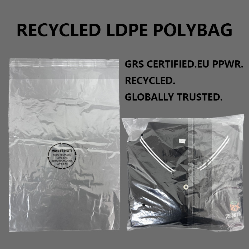 LDPE birziklatutako polibolak pertsonalizatuak moda markei ontzi iraunkorrak hobetzen laguntzen die GRS ziurtagiridun material birziklatuekin